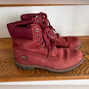 Timberland Velvet Accent Premium Waterproof Boot Size 7 Worn Condition
